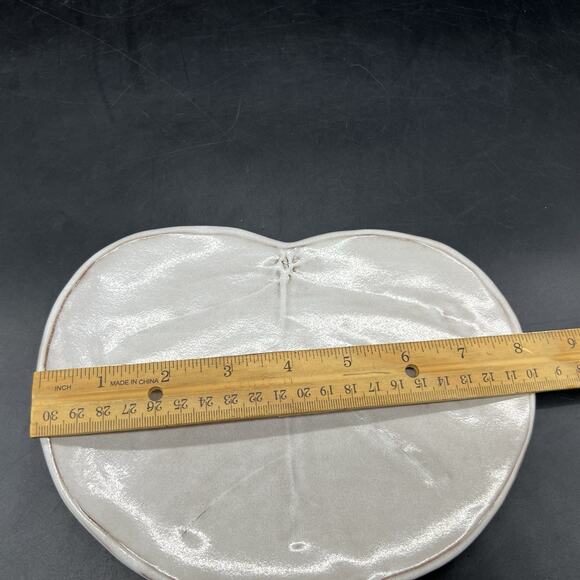 VTG The Kilnworks Pottery St Thomas Plate Trinket Dish Leaf 3D Rustic Art Glaze - Picture 8 of 10